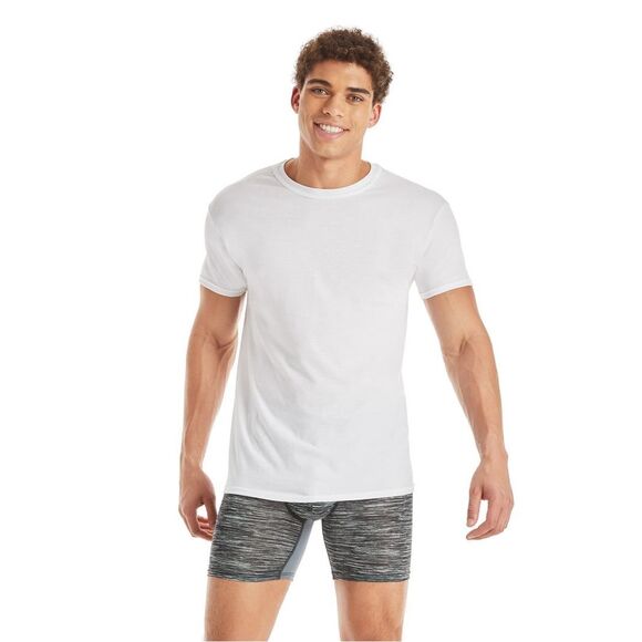 Hanes Premium Comfort Fit Cotton Stretch Crew T-Shirts 3 Pack, NEW - Picture 2 of 5